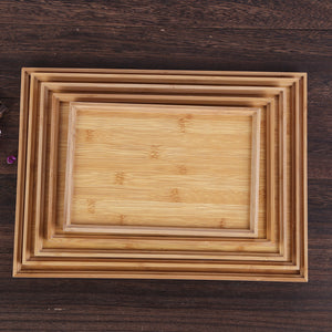 Bamboo Tea tray, Bamboo And Wood Tray, Binaural Hexagonal Solid Wood, Customizable Restaurant tea Tray, Hotel Dinner Tray