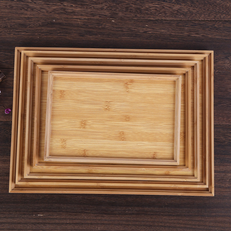 Bamboo Tea tray, Bamboo And Wood Tray, Binaural Hexagonal Solid Wood, Customizable Restaurant tea Tray, Hotel Dinner Tray