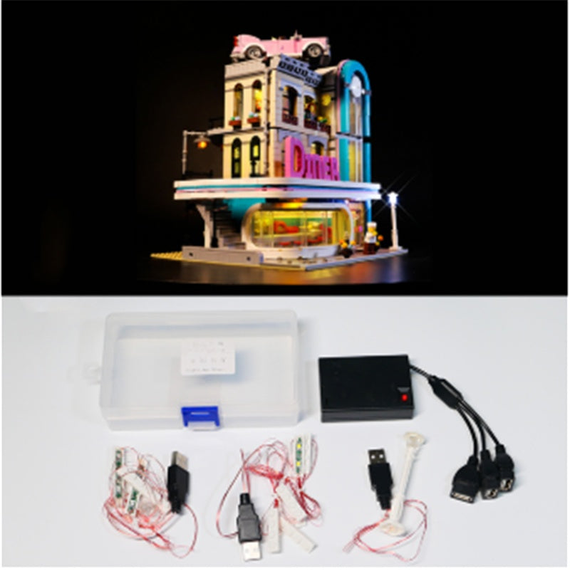 DIY Lighting Nostalgic Restaurant Assembling Building Blocks Lighting Group LED Lights