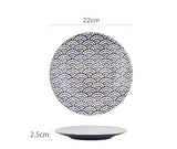 Ripple Japanese Creative Ceramic Household Restaurant With Rice Bowl Steak Plate Western Dessert Plate Ramen Bowl Sauce Plate