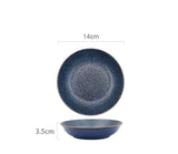 Ripple Japanese Creative Ceramic Household Restaurant With Rice Bowl Steak Plate Western Dessert Plate Ramen Bowl Sauce Plate