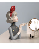 Bowknot Girl Cup Wine Rack Decoration Restaurant Wine Cabinet Decoration Soft Decoration