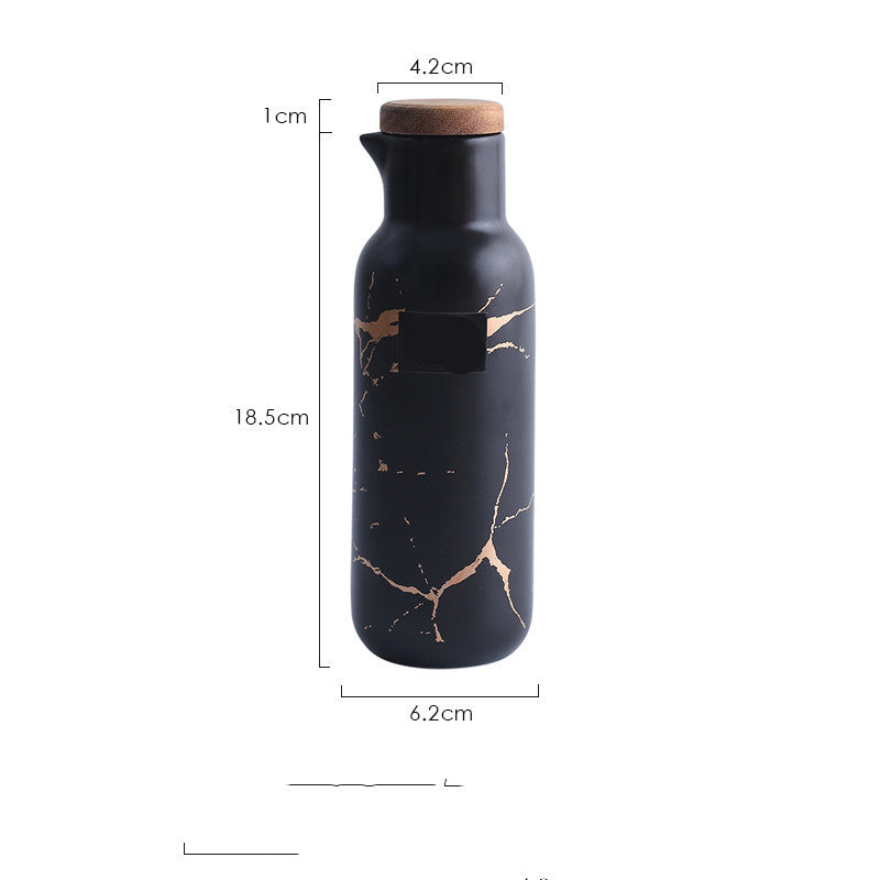 Ceramic Marbled Oil Pot, Soy Sauce Bottle, Vinegar Bottle, Restaurant Eat Dumplings, Vinegar Pot