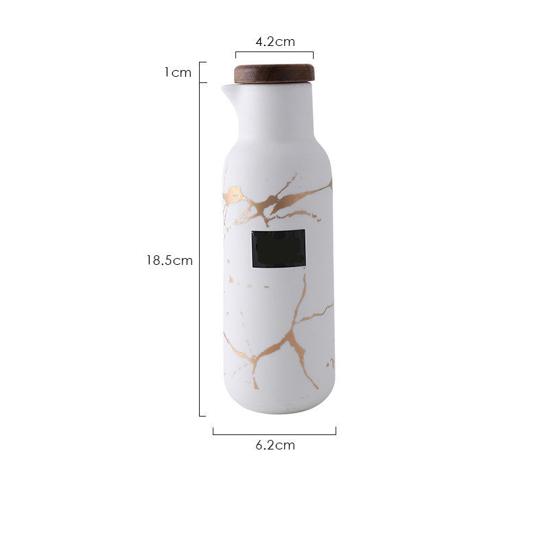 Ceramic Marbled Oil Pot, Soy Sauce Bottle, Vinegar Bottle, Restaurant Eat Dumplings, Vinegar Pot