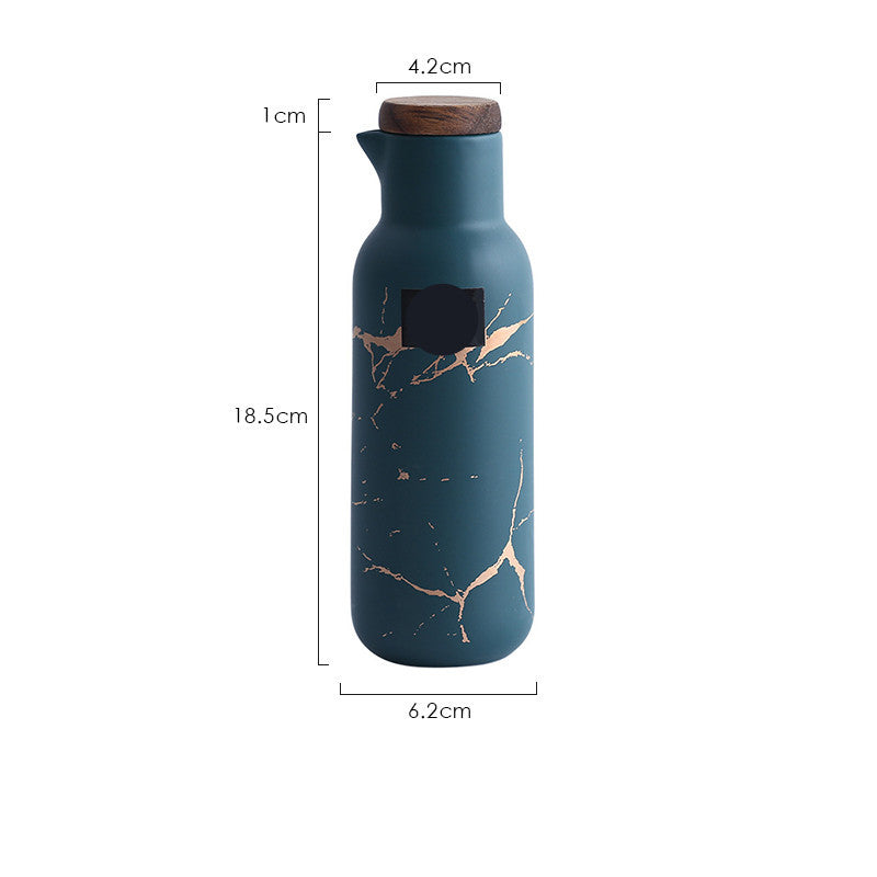 Ceramic Marbled Oil Pot, Soy Sauce Bottle, Vinegar Bottle, Restaurant Eat Dumplings, Vinegar Pot