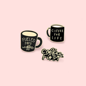 Exquisite Creative Coffee Cup Alloy Brooch