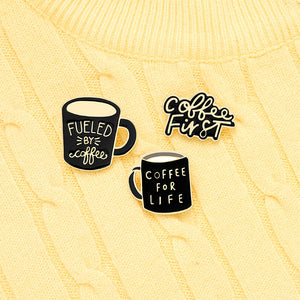 Exquisite Creative Coffee Cup Alloy Brooch