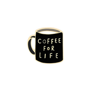 Exquisite Creative Coffee Cup Alloy Brooch