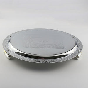 Stainless Steel Oval Golden European Style Hotel Pastry House Restaurant Small Tray