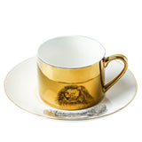 Luxury Ins Nordic Reflection Animal Mirror Ceramic Cup And Saucer Creative Simple Afternoon Tea Home Coffee Mug