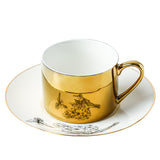 Luxury Ins Nordic Reflection Animal Mirror Ceramic Cup And Saucer Creative Simple Afternoon Tea Home Coffee Mug
