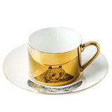 Luxury Ins Nordic Reflection Animal Mirror Ceramic Cup And Saucer Creative Simple Afternoon Tea Home Coffee Mug