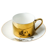 Luxury Ins Nordic Reflection Animal Mirror Ceramic Cup And Saucer Creative Simple Afternoon Tea Home Coffee Mug