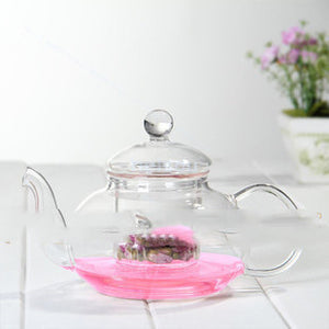 Flower Teapot High-End Glass Tea Set Glass Pot
