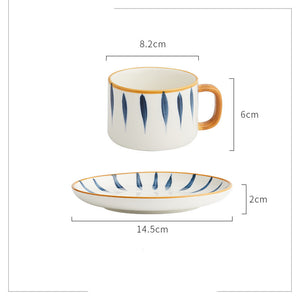 Coffee Cup Small Exquisite Japanese Ceramic Afternoon Tea Cup Saucer Set Home Breakfast Latte Cup