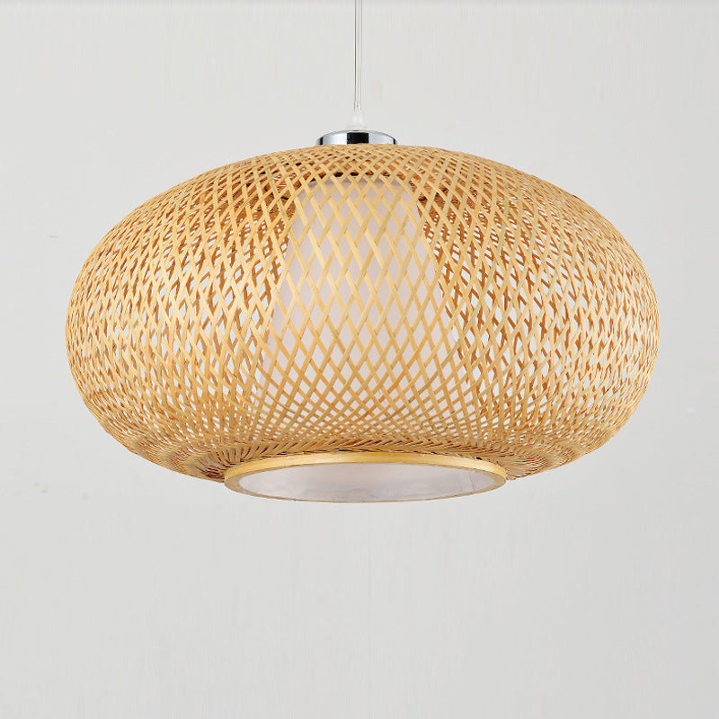 Chinese Style Bamboo Art Bird Cage Chandelier Tea House Cafe Restaurant Lighting