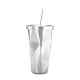 Stainless Steel Straw Double Ice Coffee Cup