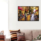 Diamond Cross Scenery Street Coffee Shop Embroidery Diamond Embroidery