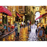 Diamond Cross Scenery Street Coffee Shop Embroidery Diamond Embroidery
