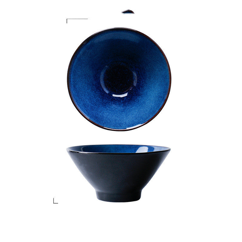 Kiln-style Household Ceramic Large Rice Bowl Noodle Bowl Restaurant Retro Salad Bowl Hat Bowl Soup Bowl Dessert Bowl