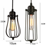 Country Retro Wrought Iron Wire Cage Restaurant bar Personality Single Head Lamp