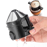 Stainless Steel Portable Coffee Filter Cup - Foldable, Hand-Flush Design with Ear Hook for Easy Hanging, No Paper Needed