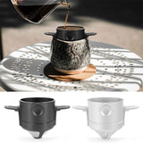 Stainless Steel Portable Coffee Filter Cup - Foldable, Hand-Flush Design with Ear Hook for Easy Hanging, No Paper Needed