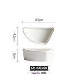 Ceramic Round Triangle Belt Saucer Dish Special Steak Plate For Western Restaurant