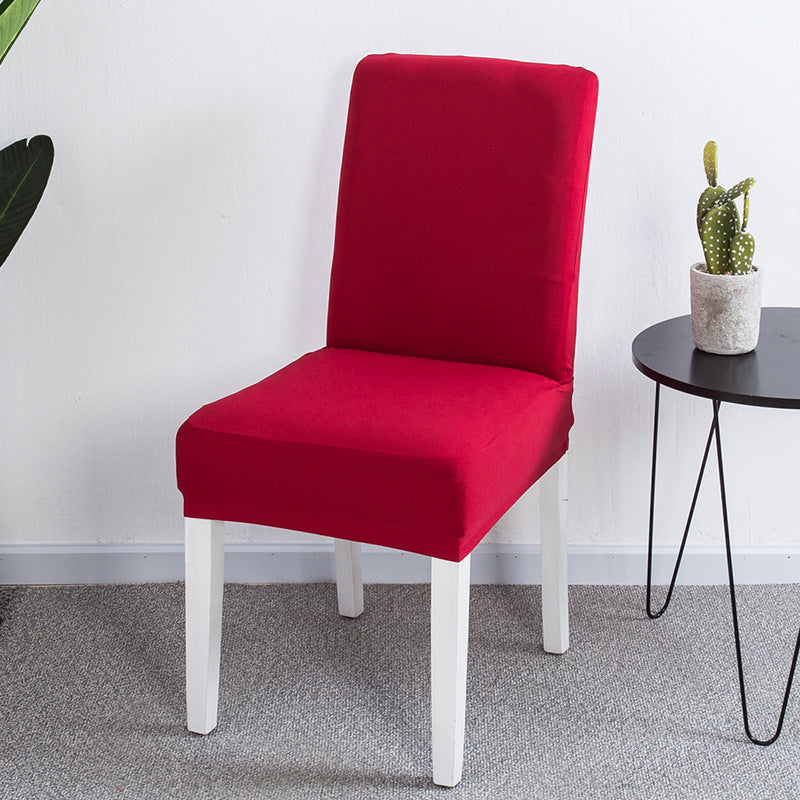 Solid color elastic one-piece chair cover restaurant hotel hotel custom cover cover household conference universal chair cover stool