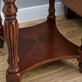 1pc Solid Wood Vintage Oval Coffee Table With Storage Shelf For Living Room, Easy Assembly