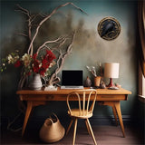 1pc 7.87X7.87inch Round Metal Aluminum Mark Gothic Raven For Home, Living Room, Coffee Shop, Wall Decoration Art