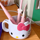 1pc Y2k Sanrio Hello Kitty Plastic Mug - Cute Cartoon Mouthwash Cup, Kawaii Toothbrush Handle, Portable Coffee Milk Cup, Outdoor and School Dormitory Essential, Collectible Item