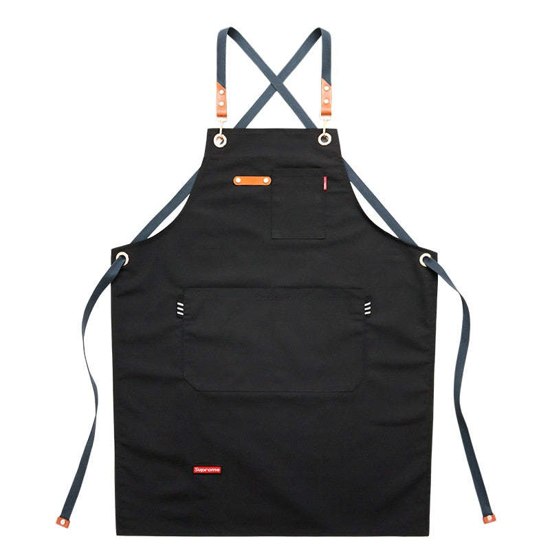 Denim Canvas Apron Restaurant Baking Barber Men's And Women's Work Clothes