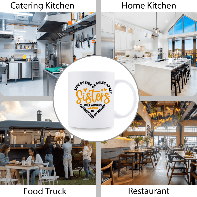 1pc 3A Grade Sister's Funny Mug - White Ceramic 11 oz Coffee Mug with Heartwarming Quote for Birthday, Holiday, Christmas, New Year Gift