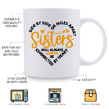 1pc 3A Grade Sister's Funny Mug - White Ceramic 11 oz Coffee Mug with Heartwarming Quote for Birthday, Holiday, Christmas, New Year Gift