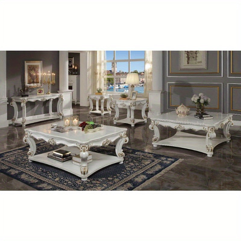 Vendome Coffee Table (Square), Antique Pearl Finish LV01526