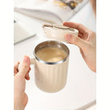 480ml Double-Wall Insulated Stainless Steel Coffee Mugs - Durable, Stylish, and Spill-Proof Travel Cups with Lids for Couples and Office Use - Ideal for Hot and Cold Beverages, Easy to Clean, and BPA-Free