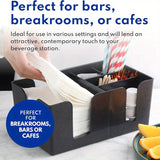 Versatile Cup Holder & Organizer - Perfect for Coffee Shops, Milk Tea Stalls, and Home Use - Includes Disposable Cups, Straws, Tissues - Durable Plastic Storage Solution