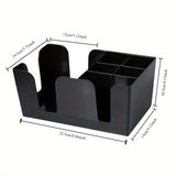 Versatile Cup Holder & Organizer - Perfect for Coffee Shops, Milk Tea Stalls, and Home Use - Includes Disposable Cups, Straws, Tissues - Durable Plastic Storage Solution