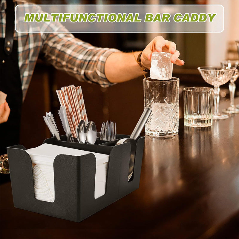 Versatile Cup Holder & Organizer - Perfect for Coffee Shops, Milk Tea Stalls, and Home Use - Includes Disposable Cups, Straws, Tissues - Durable Plastic Storage Solution