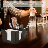 Versatile Cup Holder & Organizer - Perfect for Coffee Shops, Milk Tea Stalls, and Home Use - Includes Disposable Cups, Straws, Tissues - Durable Plastic Storage Solution