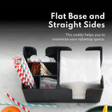 Versatile Cup Holder & Organizer - Perfect for Coffee Shops, Milk Tea Stalls, and Home Use - Includes Disposable Cups, Straws, Tissues - Durable Plastic Storage Solution