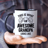1 piece, 3A grade, THIS IS WHAT AN AWESOME GRANDPA LOOKS LIKE, warmly mug for grandpa, 11 oz ceramic mug, gift coffee mug, best birthday gift of tea cup, gift coffee cup for Men