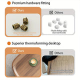 Set of 2 Modern Square Coffee Table Set for Living Room, Easy Assembly Nesting Coffee Tables, Walnut Color Circle End Side Table