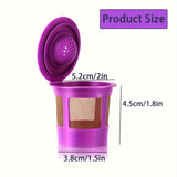 4pcs Sustainable Reusable K Cups For Keurig - Bpa-Free, Fit Coffee Filters Compatible With 1.0 & 2.0 Brewers - Easy Clean