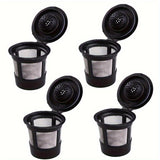 4pcs Sustainable Reusable K Cups For Keurig - Bpa-Free, Fit Coffee Filters Compatible With 1.0 & 2.0 Brewers - Easy Clean