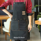 [Oil Resistant Unisex Apron Multi-Purpose] 1 piece waterproof and oil resistant apron with pockets - unisex apron - perfect for coffee bars, restaurants, and multi-purpose use