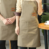 [Oil Resistant Unisex Apron Multi-Purpose] 1 piece waterproof and oil resistant apron with pockets - unisex apron - perfect for coffee bars, restaurants, and multi-purpose use