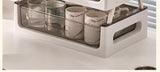 PVC Multi-Drawer Coffee Station Organizer: Cup and Snack Storage Rack with Tea Bag Compartment, Beverage Station Organizer, Kitchen Countertop Espresso Pod Holder