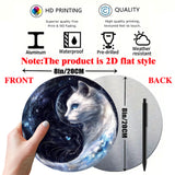 Charming Cat-Themed Aluminum Wall Sign - 8X8 Inch Round Wreath Decor For Home, Office, Kitchen & Coffee Shops - Perfect Gift For Holidays & Special Occasions